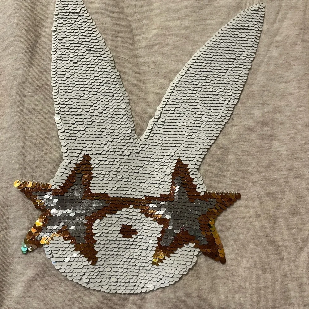 Gap girls size L bunny sequin flip t-shirt